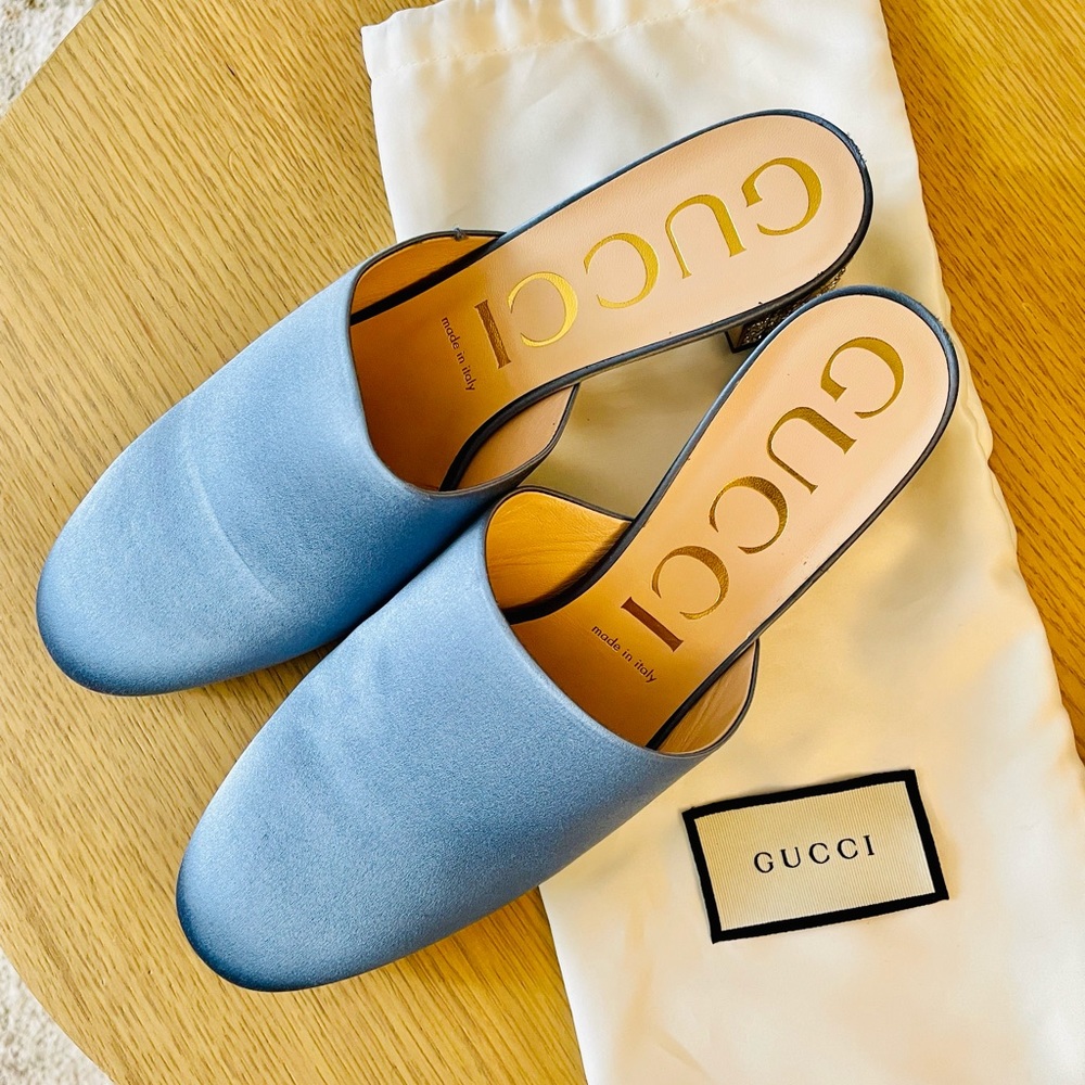 NWT GUCCI Candy Satin Mule